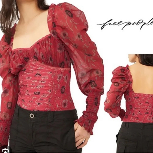 NWOT free people Brunch Date Bodysuit - Picture 2 of 10